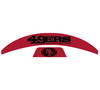 San Fransisco 49ers MIDI Mid Size SpeedFlex Football Helmet Front & Back Bumper Decal Set - Pick Color