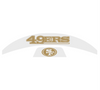San Fransisco 49ers MIDI Mid Size SpeedFlex Football Helmet Front & Back Bumper Decal Set - Pick Color
