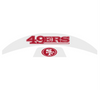 San Fransisco 49ers MIDI Mid Size SpeedFlex Football Helmet Front & Back Bumper Decal Set - Pick Color