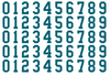 San Jose Sharks Helmet Jersey Style Vinyl Number Decal Sheet Set of 50 #0-9 - Pick Color & Size