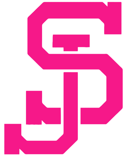 San Jose State Spartans Hot Pink SJ Logo Premium DieCut Vinyl Decal PICK SIZE