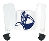San Diego Toreros Mini Football Helmet Visor Shield w/ Clips - PICK VISOR & LOGO COLOR