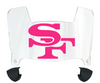 San Francisco 49ers Limited Edition Mini Football Helmet Visor Shield w/ Clips - PICK VISOR & LOGO COLOR