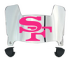 San Francisco 49ers Limited Edition Mini Football Helmet Visor Shield w/ Clips - PICK VISOR & LOGO COLOR