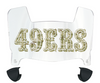 San Francisco 49ers Limited Edition Mini Football Helmet Visor Shield w/ Clips - PICK VISOR & LOGO COLOR