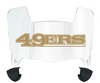 San Francisco 49ers Mini Football Helmet Visor Shield w/ Clips - PICK VISOR & LOGO COLOR