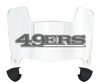San Francisco 49ers Mini Football Helmet Visor Shield w/ Clips - PICK VISOR & LOGO COLOR