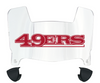 San Francisco 49ers Mini Football Helmet Visor Shield w/ Clips - PICK VISOR & LOGO COLOR