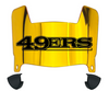 San Francisco 49ers Mini Football Helmet Visor Shield w/ Clips - PICK VISOR & LOGO COLOR