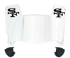 San Francisco 49ers Mini Football Helmet Visor Shield w/ Clips - PICK VISOR & LOGO COLOR