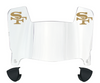 San Francisco 49ers Mini Football Helmet Visor Shield w/ Clips - PICK VISOR & LOGO COLOR