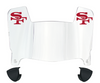 San Francisco 49ers Mini Football Helmet Visor Shield w/ Clips - PICK VISOR & LOGO COLOR