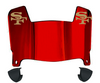 San Francisco 49ers Mini Football Helmet Visor Shield w/ Clips - PICK VISOR & LOGO COLOR