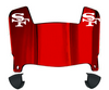 San Francisco 49ers Mini Football Helmet Visor Shield w/ Clips - PICK VISOR & LOGO COLOR