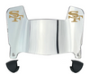 San Francisco 49ers Mini Football Helmet Visor Shield w/ Clips - PICK VISOR & LOGO COLOR