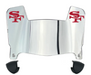 San Francisco 49ers Mini Football Helmet Visor Shield w/ Clips - PICK VISOR & LOGO COLOR