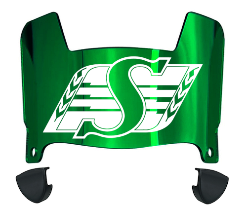 Saskatchewan Roughriders Mini Football Helmet Visor Shield w/ Clips - PICK VISOR & LOGO COLOR