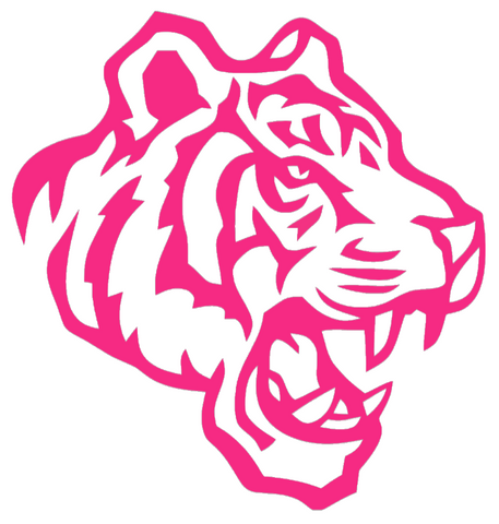Savannah State Tigers HOT PINK Alternate Logo Premium DieCut Vinyl Decal PICK SIZE