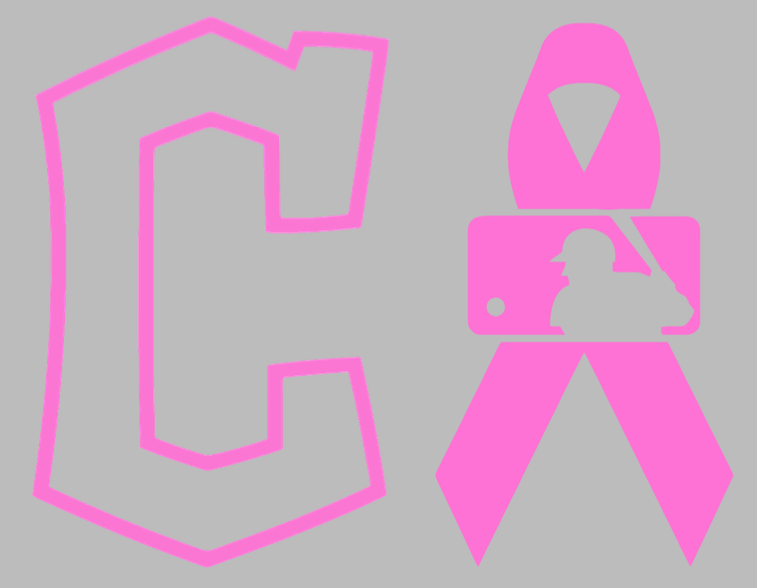 Cleveland Gaurdians Pink Ribbon Mothers Day Breast Cancer Awareness Premium DieCut Vinyl Decal PICK SIZE