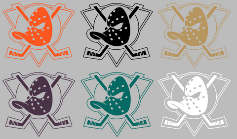 Anaheim Mighty Ducks Retro Throwback Team Logo Premium DieCut Vinyl Decal PICK COLOR & SIZE