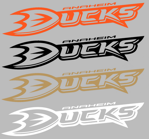 Anaheim Ducks Team Name Logo Premium DieCut Vinyl Decal PICK COLOR & SIZE