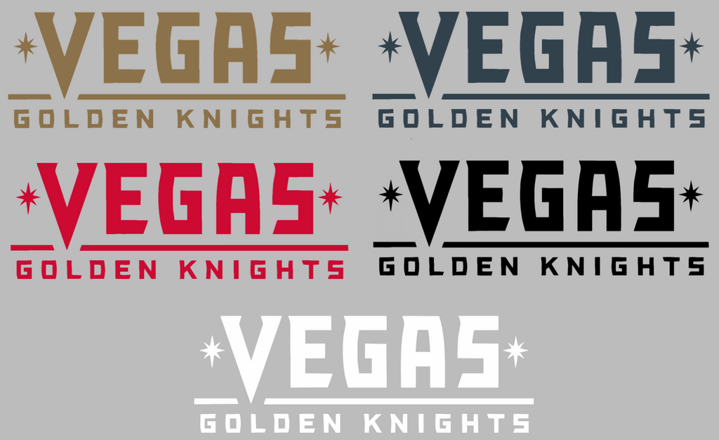 Vegas Golden Knights Team Name Logo Premium DieCut Vinyl Decal PICK COLOR & SIZE