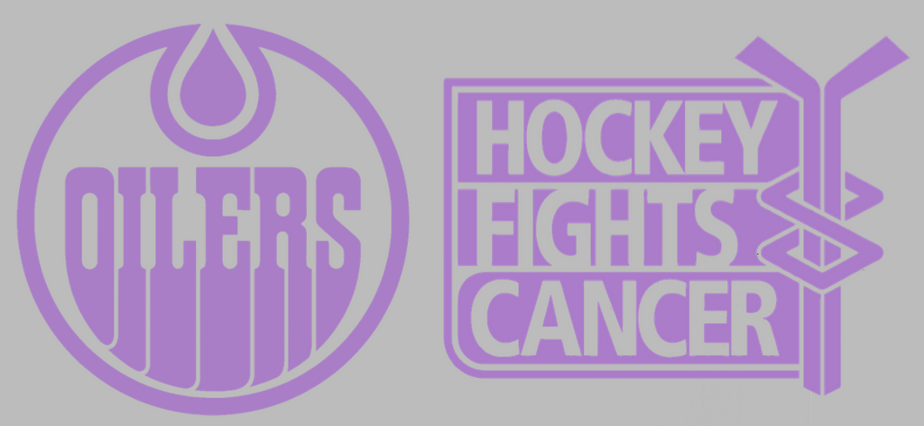 Edmonton Oilers Purple Cancer Awareness Premium DieCut Vinyl Decal PICK SIZE