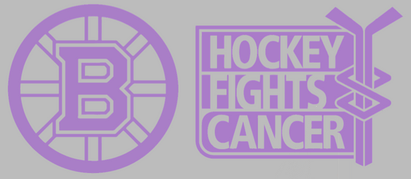 Boston Bruins Purple Cancer Awareness Premium DieCut Vinyl Decal PICK SIZE