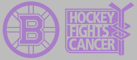 Boston Bruins Purple Cancer Awareness Premium DieCut Vinyl Decal PICK SIZE