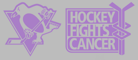 Pittsburgh Penguins Purple Cancer Awareness Premium DieCut Vinyl Decal PICK SIZE