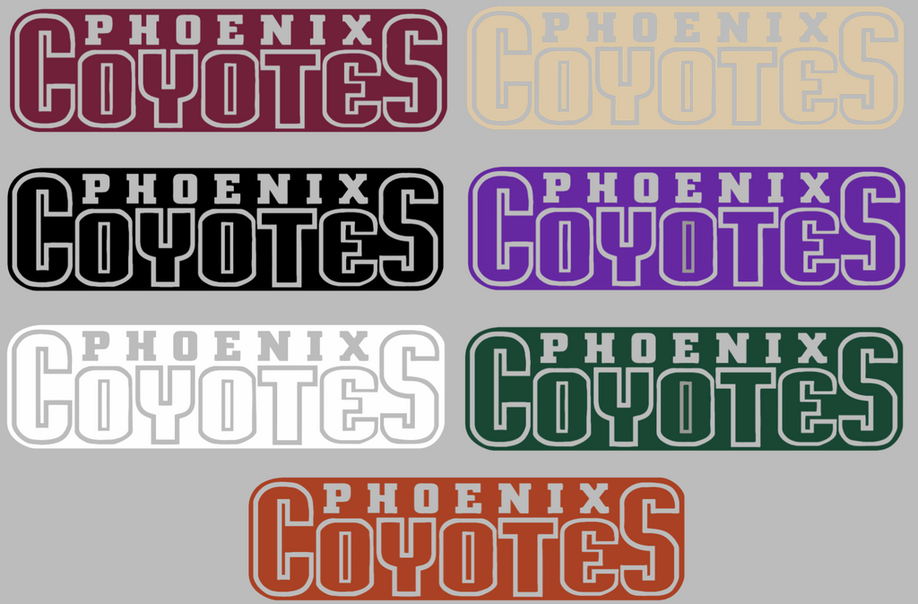 Arizona Coyotes Team Name Logo Premium DieCut Vinyl Decal PICK COLOR & SIZE