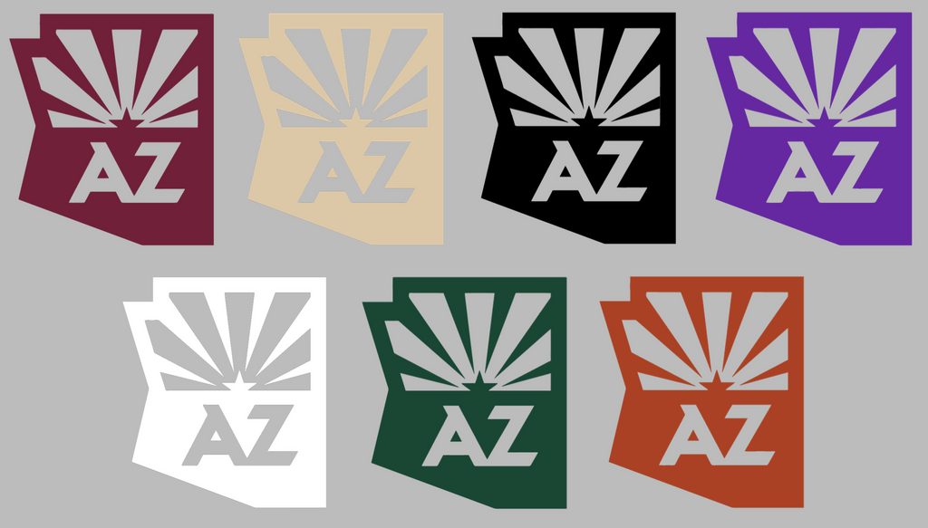 Arizona Coyotes AZ State Logo Premium DieCut Vinyl Decal PICK COLOR & SIZE