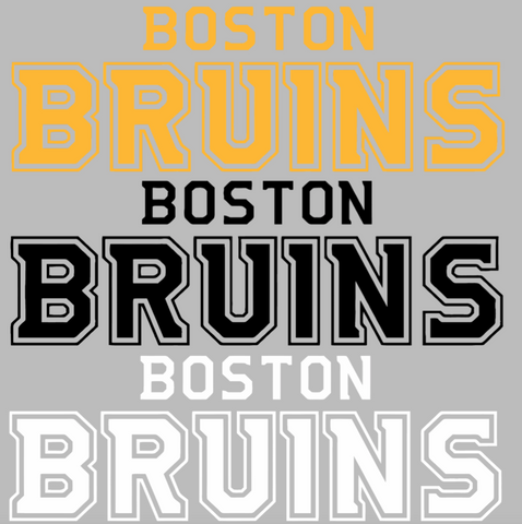 Boston Bruins Team Name Logo Premium DieCut Vinyl Decal PICK COLOR & SIZE
