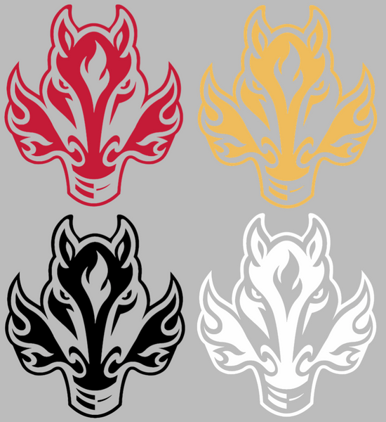 Calgary Flames Alternate Team Logo Premium DieCut Vinyl Decal PICK COLOR & SIZE