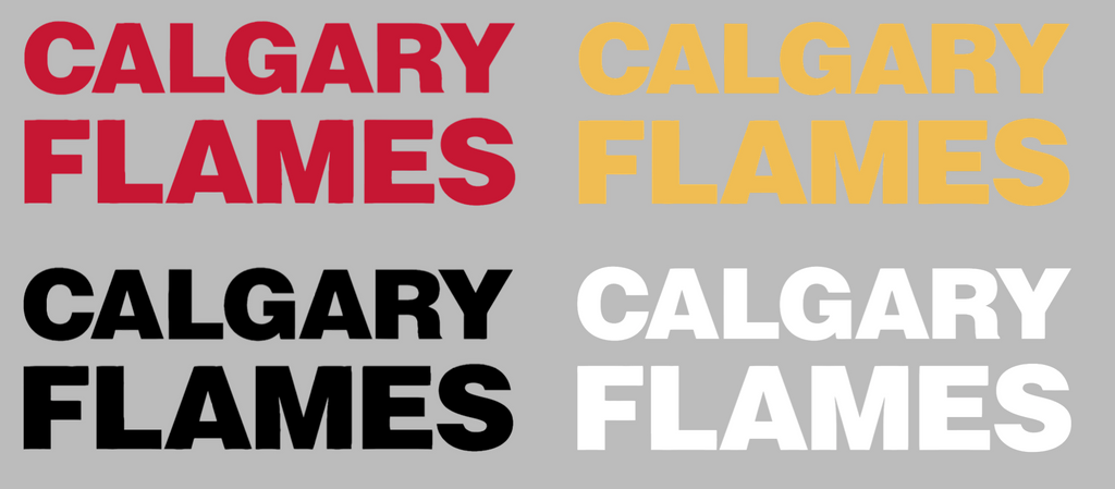 Calgary Flames Team Name Logo Premium DieCut Vinyl Decal PICK COLOR & SIZE