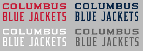 Columbus Blue Jackets Team Name Logo Premium DieCut Vinyl Decal PICK COLOR & SIZE