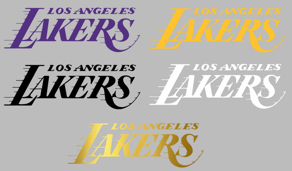 Los Angeles Lakers Team Name Logo Premium DieCut Vinyl Decal PICK COLOR & SIZE