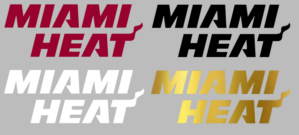 Miami Heat Team Name Logo Premium DieCut Vinyl Decal PICK COLOR & SIZE