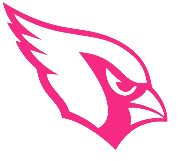 Arizona Cardinals Hot Pink Breast Cancer Awareness Premium DieCut Vinyl Decal PICK SIZE
