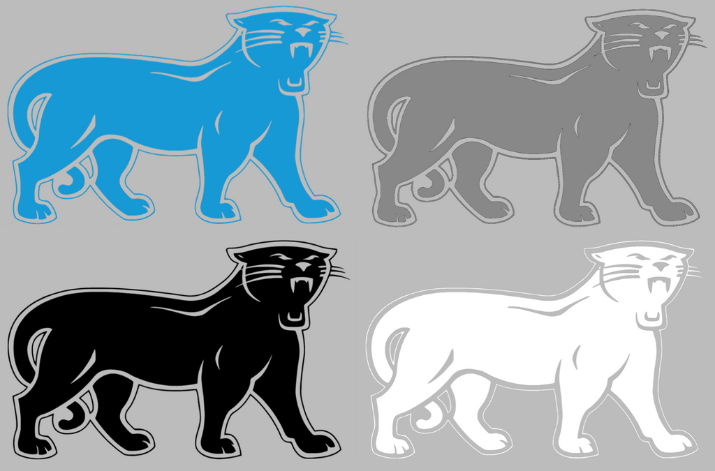 Carolina Panthers Retro Throwback Logo Premium DieCut Vinyl Decal PICK COLOR & SIZE