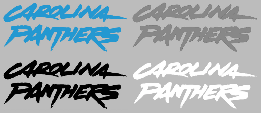 Carolina Panthers Retro Throwback Team Name Logo Premium DieCut Vinyl Decal PICK COLOR & SIZE