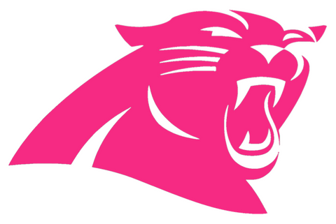 Carolina Panthers Hot Pink Breast Cancer Awareness Premium DieCut Vinyl Decal PICK SIZE