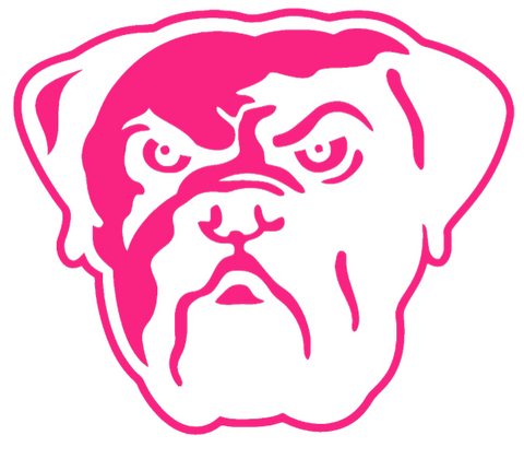 Cleveland Browns Alternate Logo Hot Pink Breast Cancer Awareness Premium DieCut Vinyl Decal PICK SIZE
