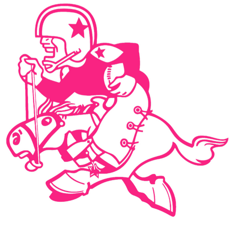 Dallas Cowboys Hot Pink Retro Throwback Logo Premium DieCut Vinyl Decal PICK SIZE