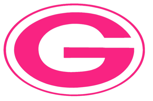 Green Bay Packers HOT PINK Team Logo Premium DieCut Vinyl Decal PICK SIZE