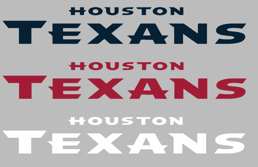 Houston Texans Team Name Logo Premium DieCut Vinyl Decal PICK COLOR & SIZE