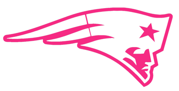 New England Patriots Hot Pink Breast Cancer Awareness Premium DieCut Vinyl Decal PICK SIZE