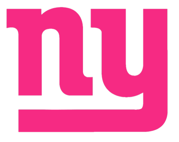 New York Giants Hot Pink Breast Cancer Awareness Premium DieCut Vinyl Decal PICK SIZE