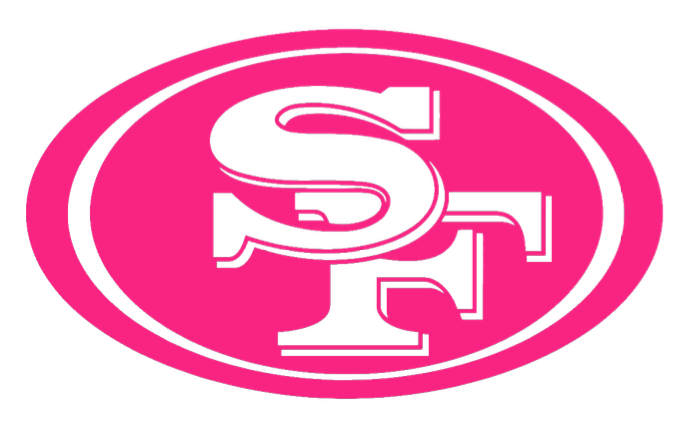 San Francisco 49ers Hot Pink Breast Cancer Awareness Premium DieCut Vinyl Decal PICK SIZE