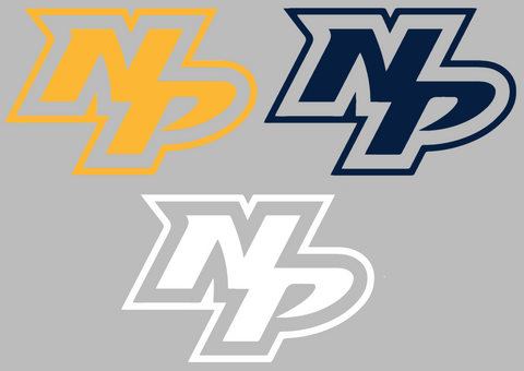 Nashville Predators Alternate NP Logo Premium DieCut Vinyl Decal PICK COLOR & SIZE